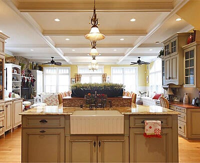 Kitchen islands can be used for a variety of activities