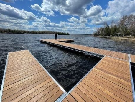 Arbor Wood Ash decking on dock