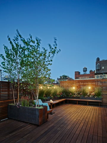 Ipe Rooftop deck and planters - Organic Gardener