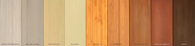 Bamboo panels may be stained a variety of colors to meet your design needs