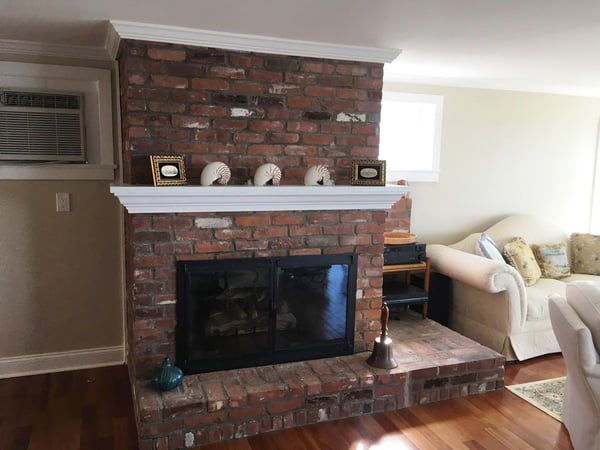 Old fireplace - before picture