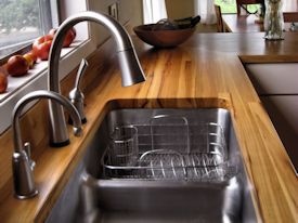 custom hardwood countertop